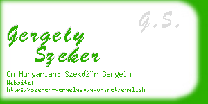 gergely szeker business card